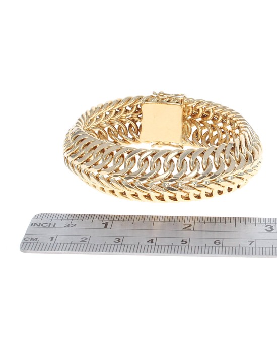 Vintage Flexible Braided Bracelet in Gold